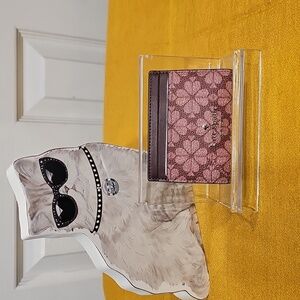 Kate Spade Signature Spade Flower Small Slim Card Holder NWT